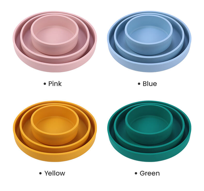 Unbreakable Non-toxic Silicone Dish Plates Pan for Dumpling&Pasta factory