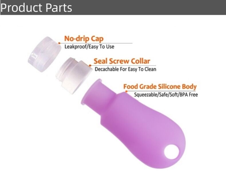 Reusable Silicone Travel Size Hand Sanitizer Bottle With Cap&Carabiner factory