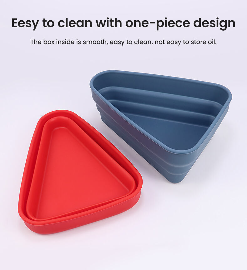 BPA Free Reusable Foldable Silicone Food Container Pizza Slice Box supplier