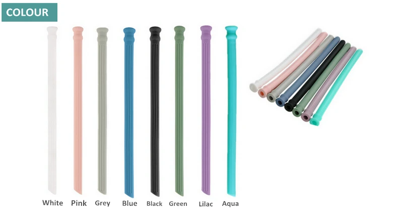 Reusable Silicone Foldable Drinking Straws Set with Case details