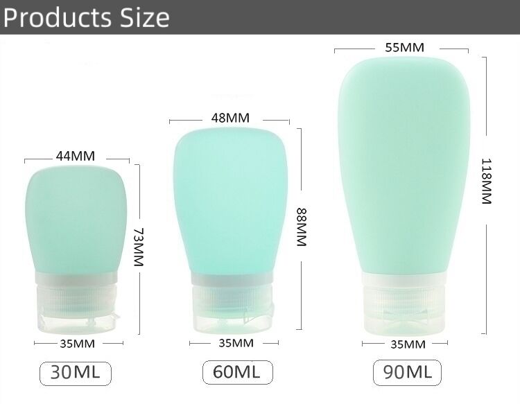 Silicone Reusable Lotion Travel Size Squeeze Bottle 30ml 60ml 90ml manufacture