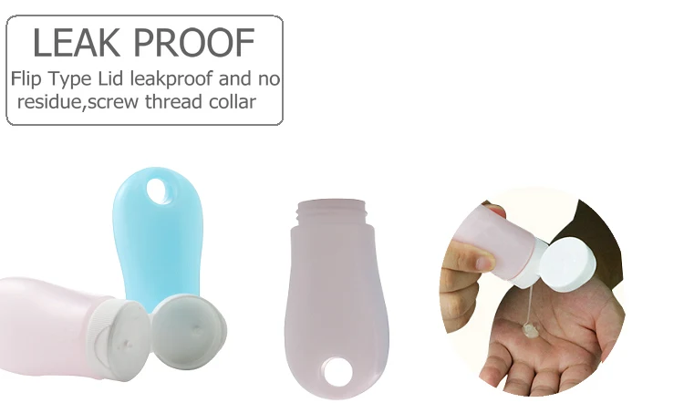 Leakproof PE Plastic Squeeze Hand Sanitizer Empty Travel Bottles details