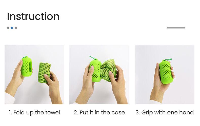 Colorful Portable Quick Dry Towel 30x80cm With Silicone Case details