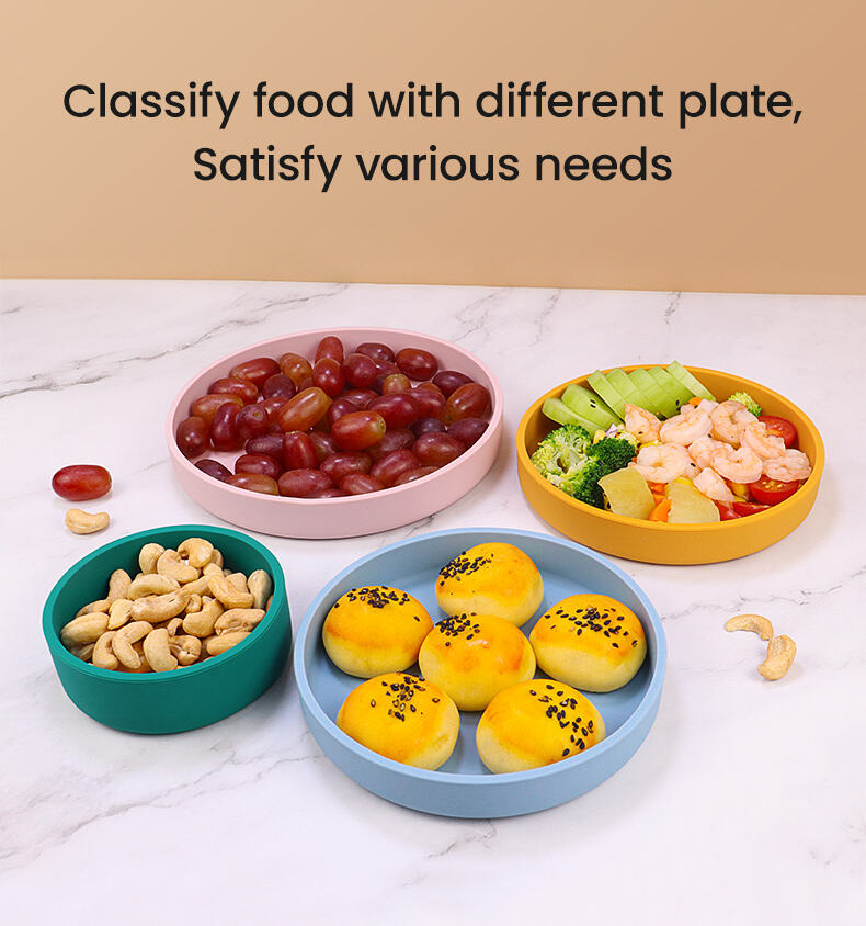 Unbreakable Non-toxic Silicone Dish Plates Pan for Dumpling&Pasta factory