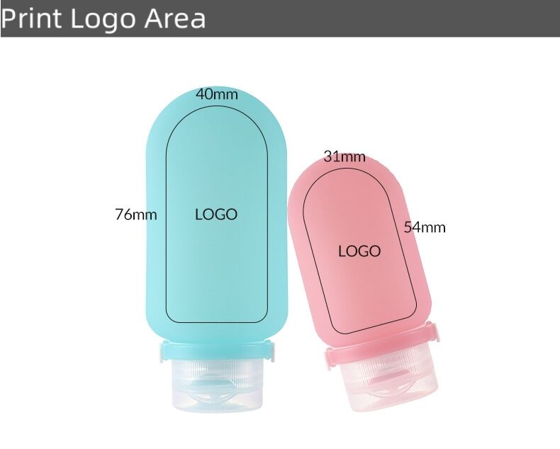 60ml 90ml Reusable Leakproof Squeeze Silicone Travel Bottle Set manufacture