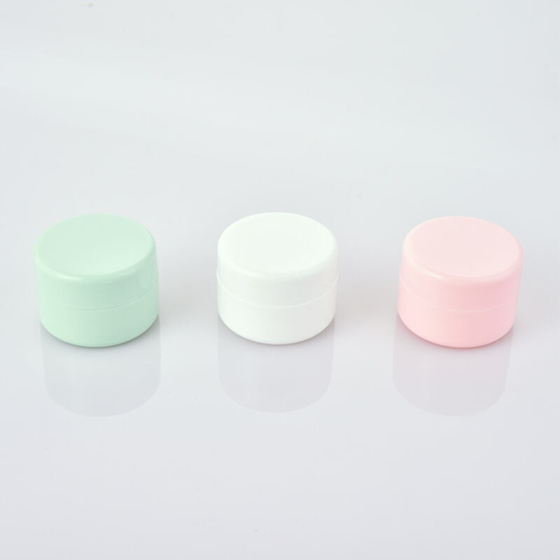 Hot selling Empty Cosmetic 25ml PP Plastic Cream jars with White lids for Lip Scrub Lip balm container