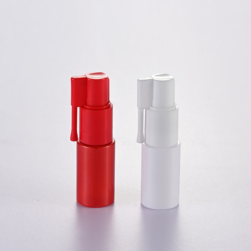 Plastic Empty Dry Powder Sprayer Long Mouth Transparent 14ml 35ml Powder Spray Bottle With Pump in Stock