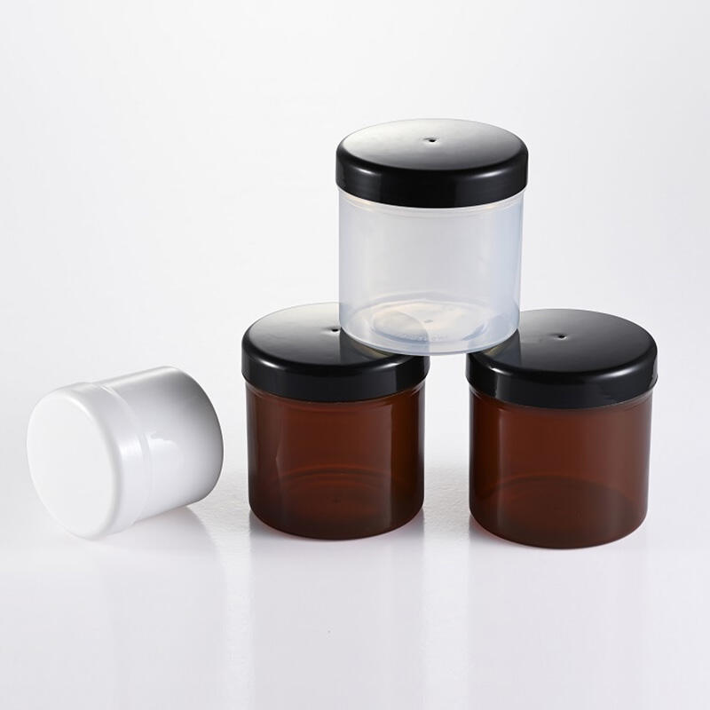 Best Sales 250ml Empty Transparent Straight Sided Plastic Jar with Screw Lid