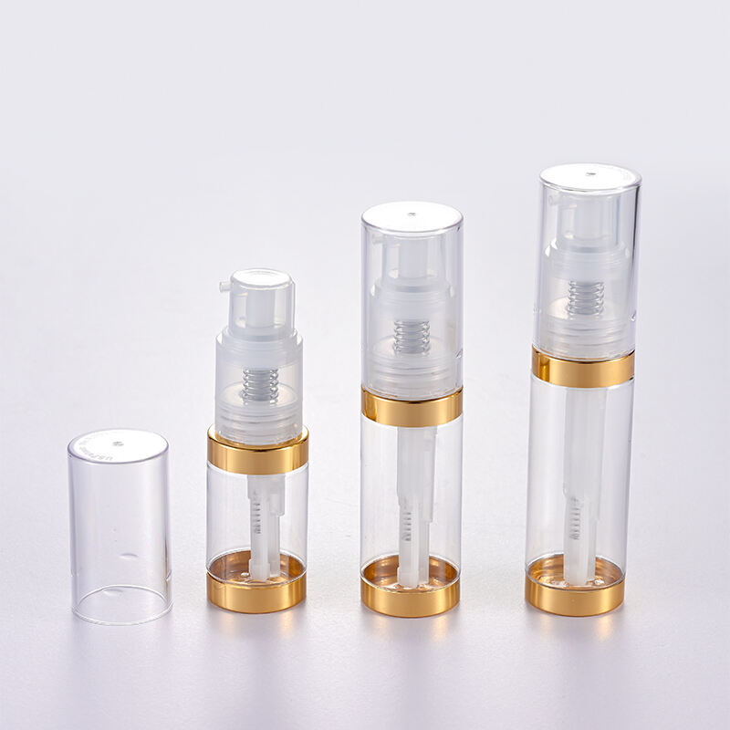 Reusable cylindrical 50ml transparent loose powder fiber powder hair spray bottle applicator