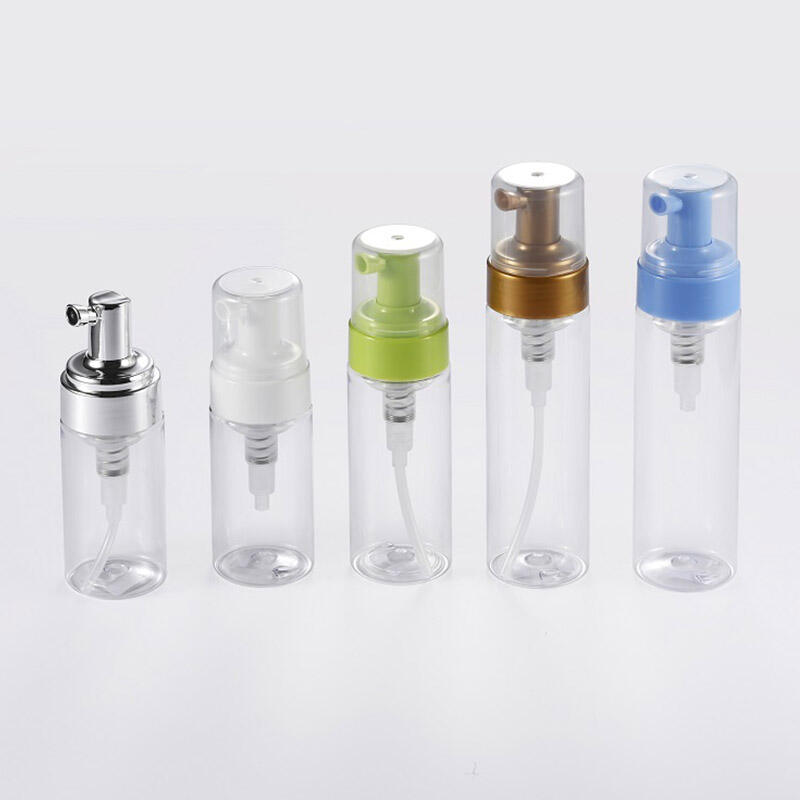 100ML 120ML 160ML Plastic External spring Transparent Round Cosmetic Foam Pump Bottle