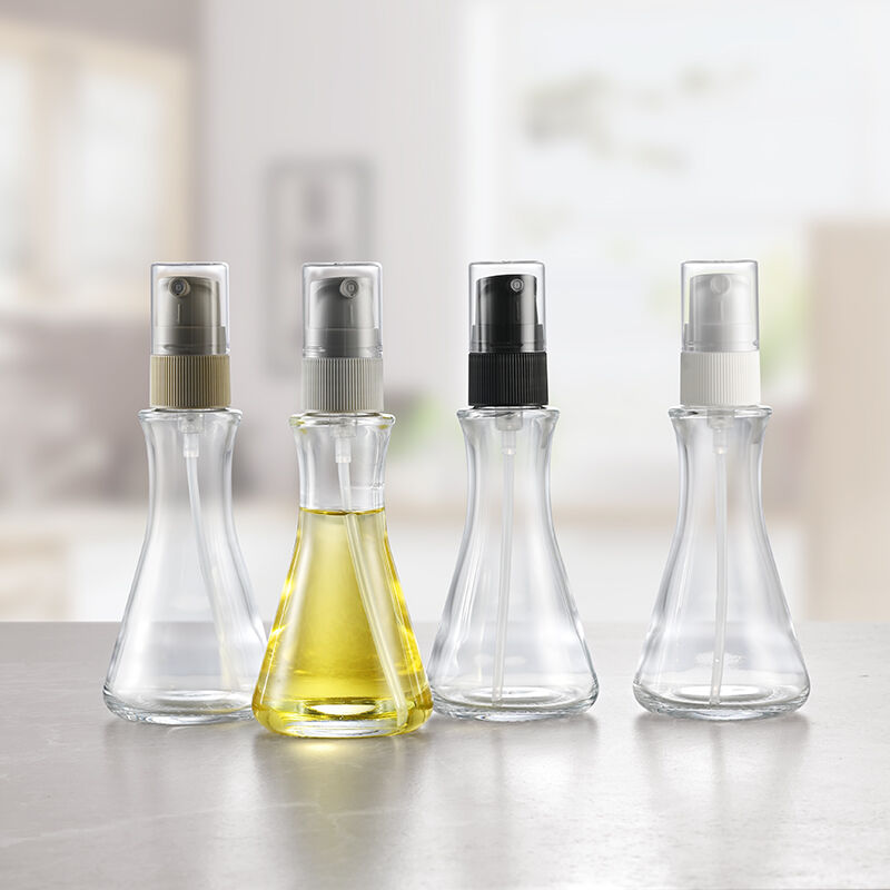 Honimered 3 Dispenser Olio 2 In 1 – Spruzzatore E Versatore 470 Ml, Per Cucina, Nero/Beige/Verde