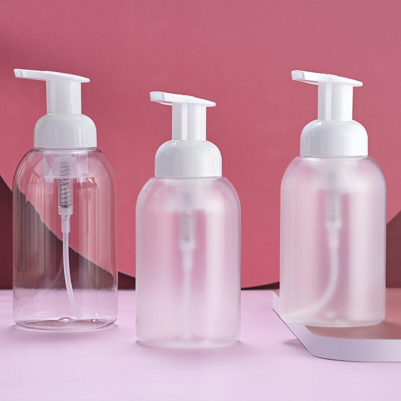 Flacone spray per shampoo in plastica HDPE vuoto per pulizia trasparente da 300 ml 400 ml con pompa per schiuma