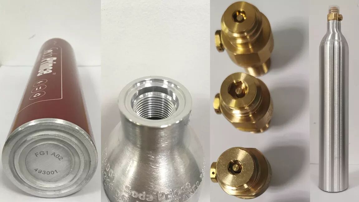 Hot Sale Small 425g 0.6L Aluminum Soda Maker Co2 Bottle Cylinder for beverage beer equipment manufacture