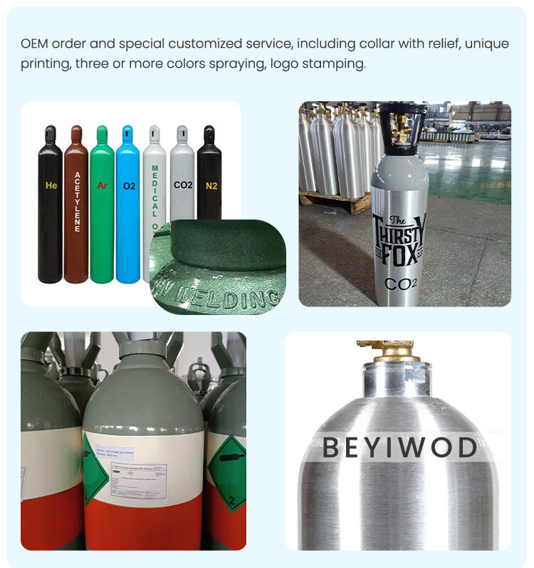 DOT3AA UN ISO9809 Small Portable Empty 40cuft 8.2L 138bar Seamless Steel Nitrogen Tank Gas Cylinder with CGA580 valves supplier