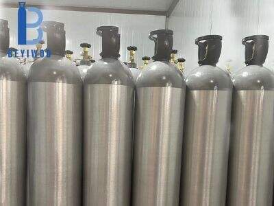 Жоғары қысымды 1,5 фунттан 15 фунтқа дейінгі CO2 газды цилиндрлері DOT-3AL ыдысы алюминий қорытпасынан жасалған ішімдіктер цилиндрлері