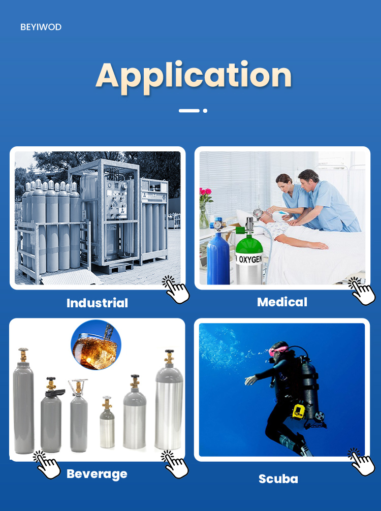 High Pressure Stainless Steel Gas Cylinder Nitrogen Helium Co2 Manifold details