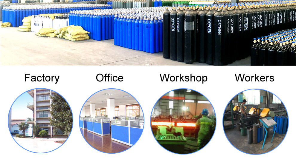 High Quality EU Standard Customized gas cylinder with 17E DIN477 No.6 valve factory