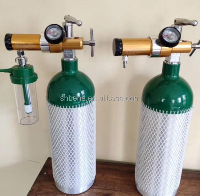 low price 4.6L aluminum oxygen cylinder oxygen gas cylinder with CGA870 valve with cart for sale factory