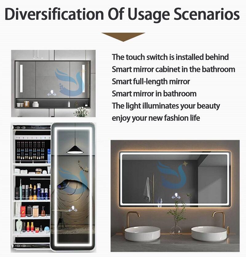 12W Smart Integrated Manual Scanning Dimmer Induction Switch Led Light Mirror Touch Sensor Switch details