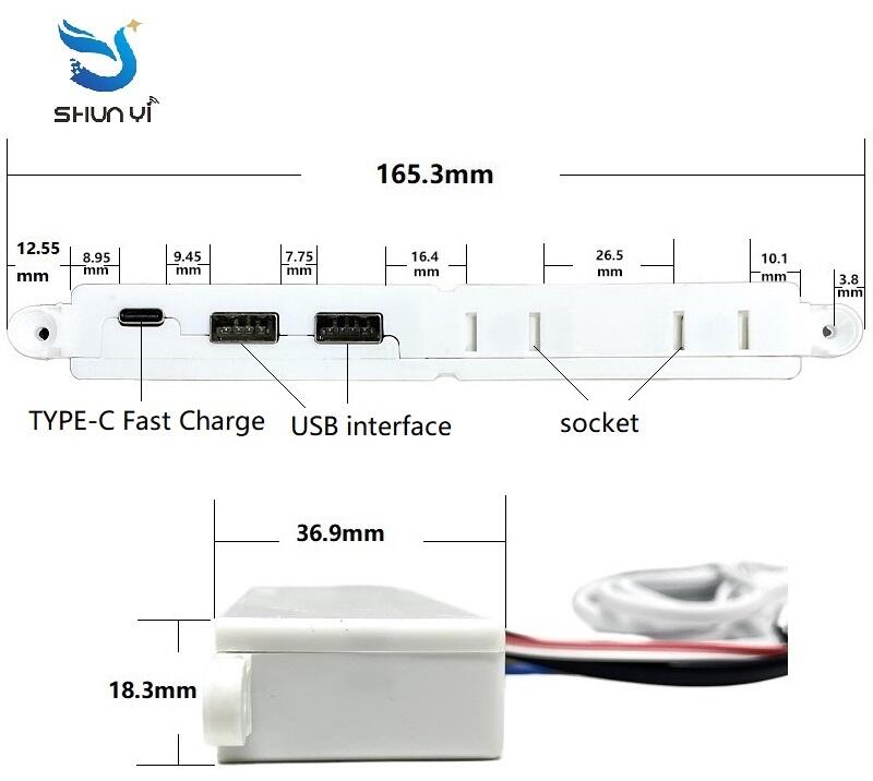 Smart Bedside Table Usb Integrated Socket Ac220V Type Fast Charging Mirror Touch Switch For Office Desk Mirror Cabinet manufacture