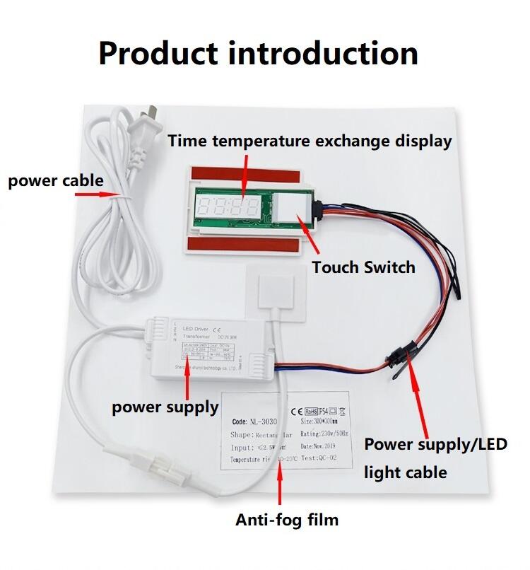 High Quality 12V Lamp Control Dimmer  Led Para Espejo Light  Touch Sensor Switch Mirror For 1-8Mm Mirror manufacture