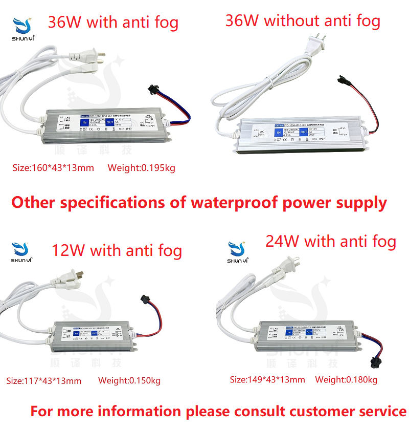 Ultrathin Waterproof Power Supply 12V 36W Led Driver Connect Fog Film Lighting Driver Switching Power Supply supplier