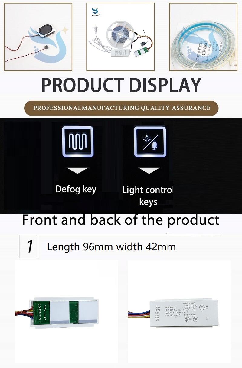 Smart Bathroom Led Lamp Dimmer Prevent Mist Switch Led Touch Sensor Switch For Voice Operable factory