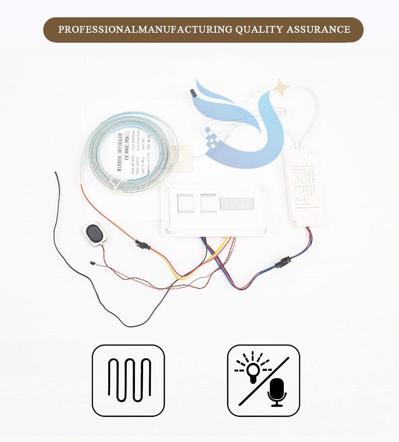 Smart home Dc12V tricolor bathroom sensor touch mirror switch for be voice controlled supplier