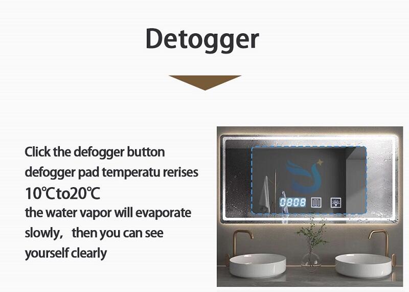 Wholesale Smart Bathroom Mirror Radar Sensor Led Dimmer Touch Switch With  Time Date Defogger factory