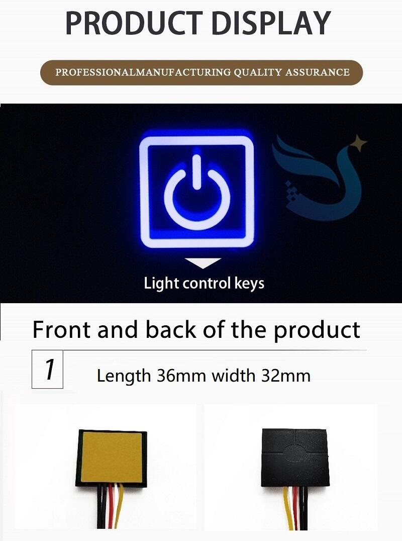 New Smart Makeup Mirror 12V Tricolor Capacitive Touch Switch led Touch Dimmer Sensor Switch manufacture