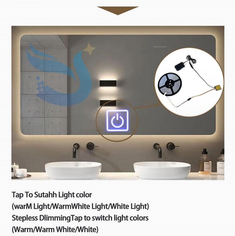 New Smart Makeup Mirror 12V Tricolor Capacitive Touch Switch led Touch Dimmer Sensor Switch manufacture