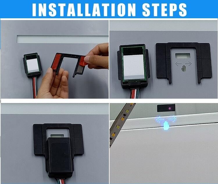 Free Sample Dc12v 5a 60w Smart Hand Led Mirror Manual Scanning Touch Sensor Switch factory