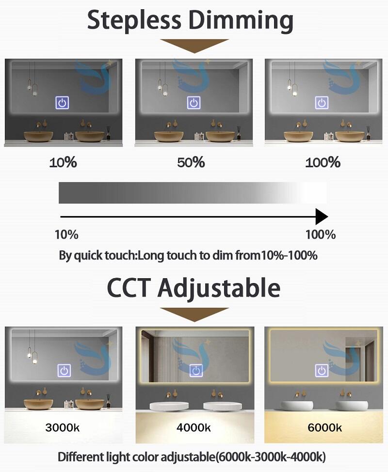 Free Sample Factory Sale Hotel Bathroom Capacitive Led Dimmer Touch Sensor Controller Switch For Mirror supplier