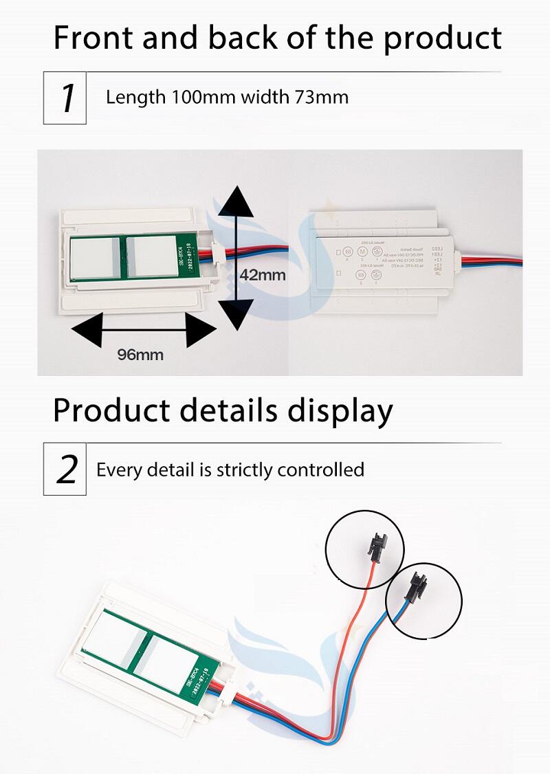 Best Quality 12v Led Lights Dimmer Mirror Touch Sensitive On/off Led Light Switch For Bathroom supplier