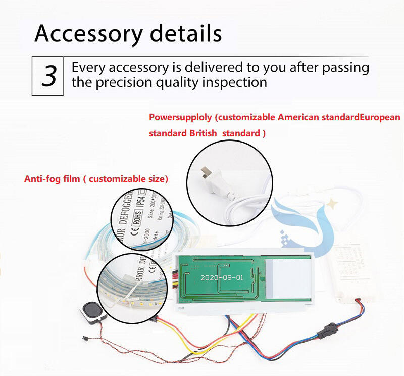 Smart Bathroom Mirror Dc 12V Singlebond Led Sensor Dimmer Touch Mirror Switch For Voice Operable manufacture