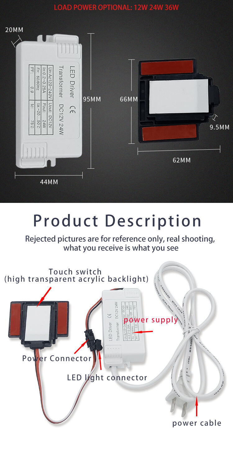 Free Sample Most Trendy Dc12v Low Voltage Smart Led Dimmer Touch Controller Mirror Switch For Bathroom supplier