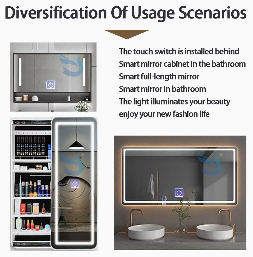 Free Sample Factory Sale Hotel Bathroom Capacitive Led Dimmer Touch Sensor Controller Switch For Mirror supplier