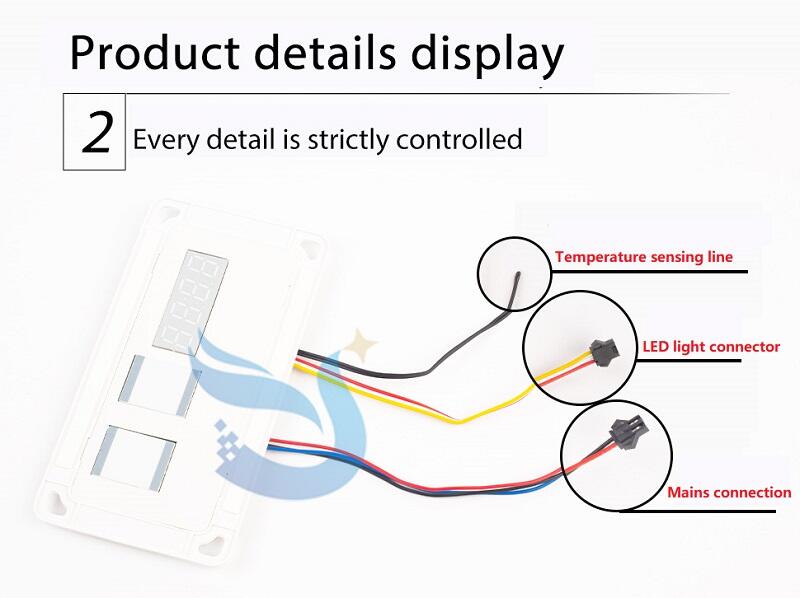 12V Tricolor Capacitive Sensor Touch Switch Led Mirror Touch Switch with Time Temperature Display supplier