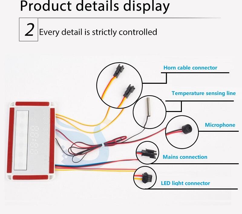 Bluetooth 12V Tri Color Led Touch Dimmer Capacitor Sensor Switch for Bathroom Mirror Time Temperature Display Music details