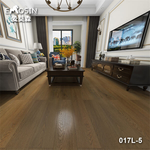 Get the look of real wood or stone with meticulous embossing on rigid SPC vinyl flooring