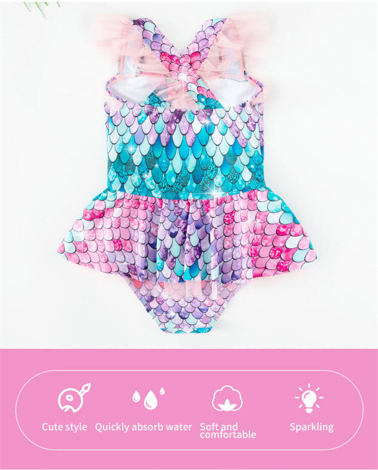 Kids Mermaid One Piece Swimming Costume factory