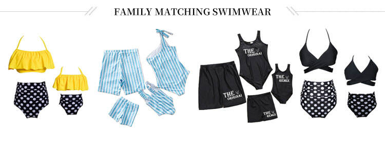 Custom Blue Plant Polyester Beach Swim Trunks for Boys details