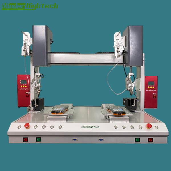 The Features of Double Head Two Station Lead-free Robot Soldering Machine