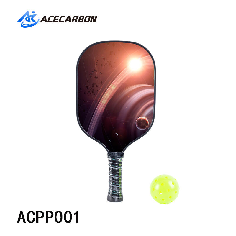 Pickleball Paddle ACPP001 Carbon Fiber Racket With Textured Graphite Coating And 20mm Polypropylene Core