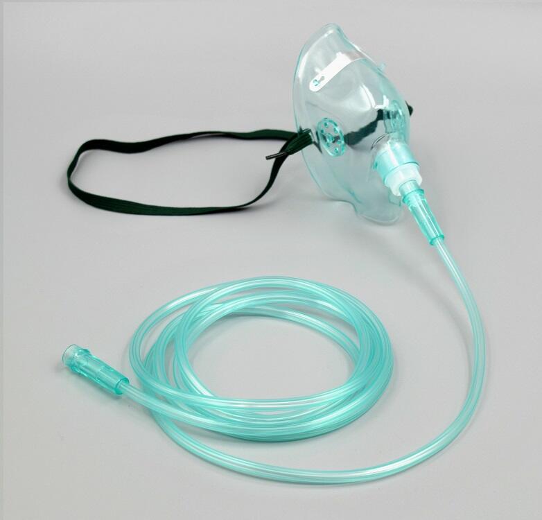 PVC disposable medical simple oxygen mask