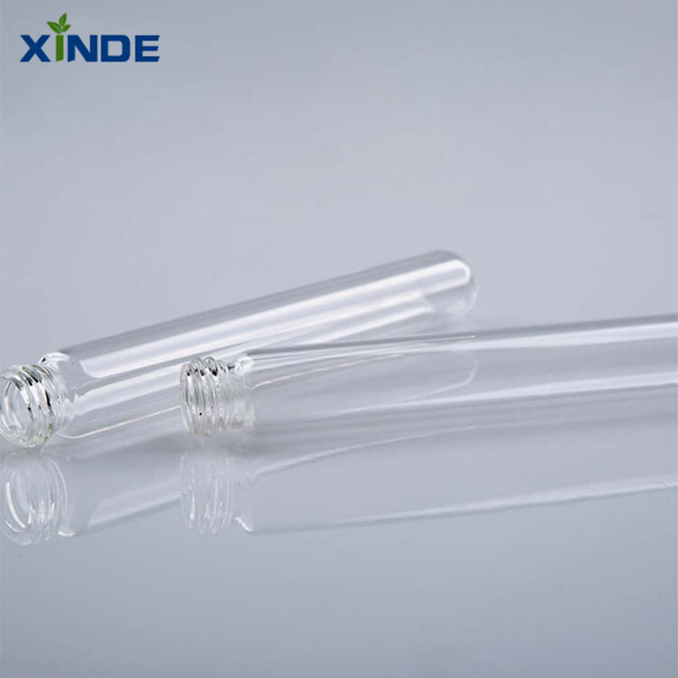 product high quality transparent borosilicate glass tubes 100pcs moq with rubber stopper for laboratory infusion and eye drop use-4