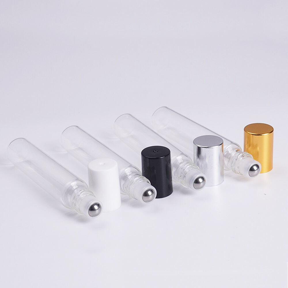 product portable 10ml glass roll on bottle for essential oils  perfume 100pcs moq with rubber stopper-4