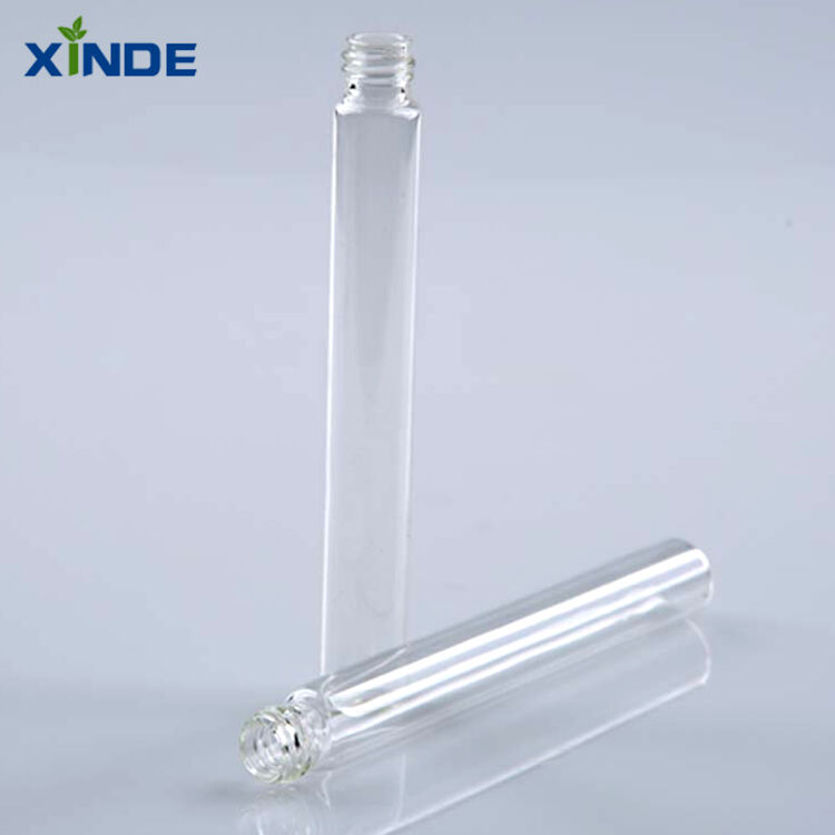 product high quality transparent borosilicate glass tubes 100pcs moq with rubber stopper for laboratory infusion and eye drop use-1