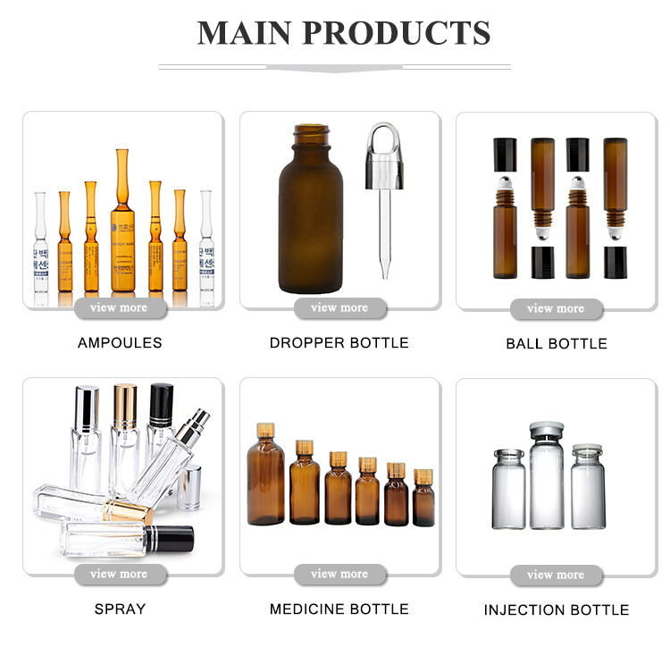 Empty bottle manufacture glass ampoule bottle printed logo containers ampoule manufacture