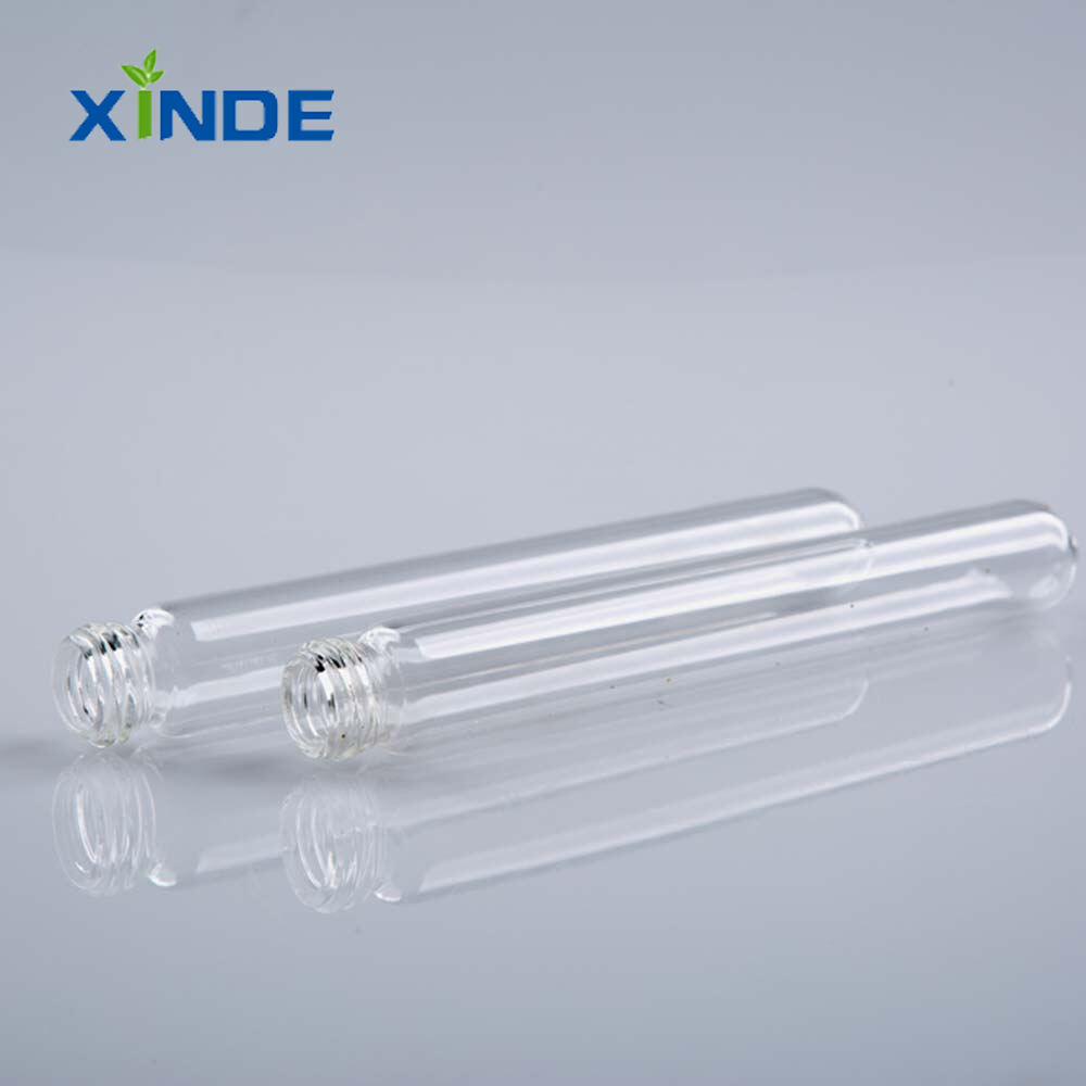product high quality transparent borosilicate glass tubes 100pcs moq with rubber stopper for laboratory infusion and eye drop use-3